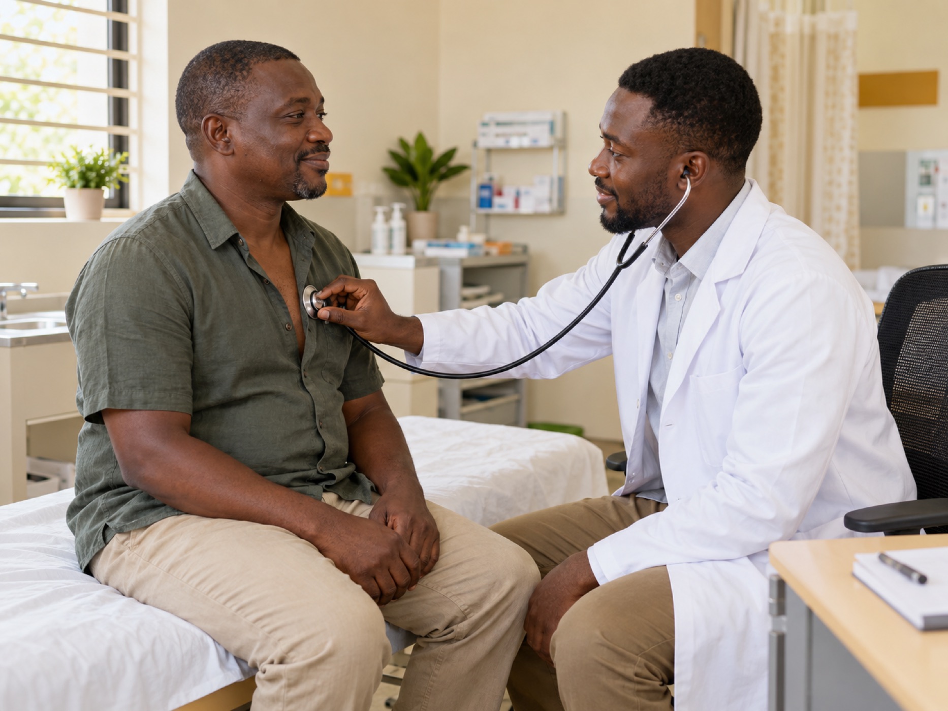 A doctor explaining findings to a patient